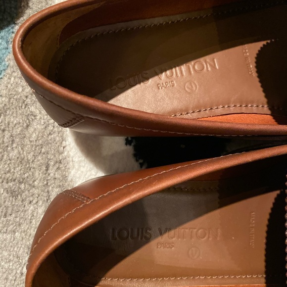 New LV Mens Contest Car Leather Loafers 8.5 FA0162 - Picture 6 of 8